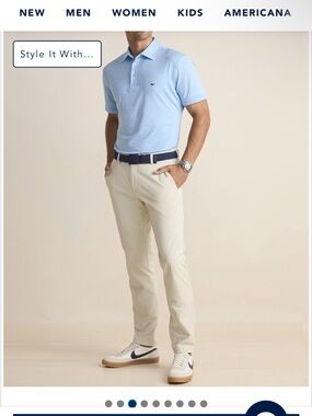 Vineyard Vines khaki on the go Performance Jim Nantz pants